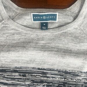 Karen Scott Women's Gray Crewneck Sweater